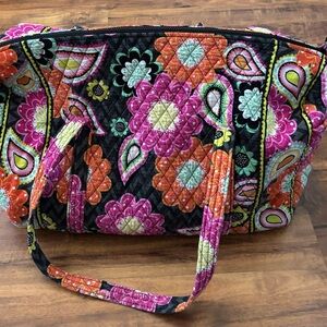 Vera Bradley Large Travel Duffel Bag - Ziggy Zinnia Retired Pattern Floral